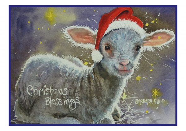 Christmas lamb card