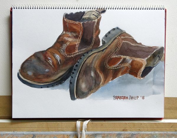 Old Farm Boots. Sketchbook