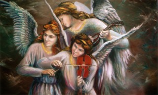 oil painting of Angels