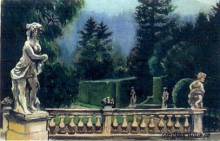 painting of 'Valsanzibio', Italy.