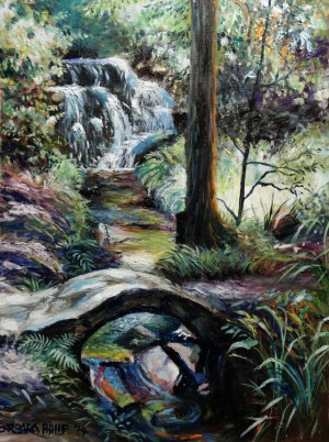 Hogsback. oil painting, Swallowtail Falls