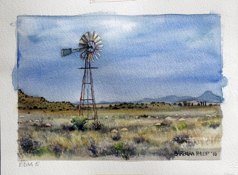 Karoo landscape & windmill